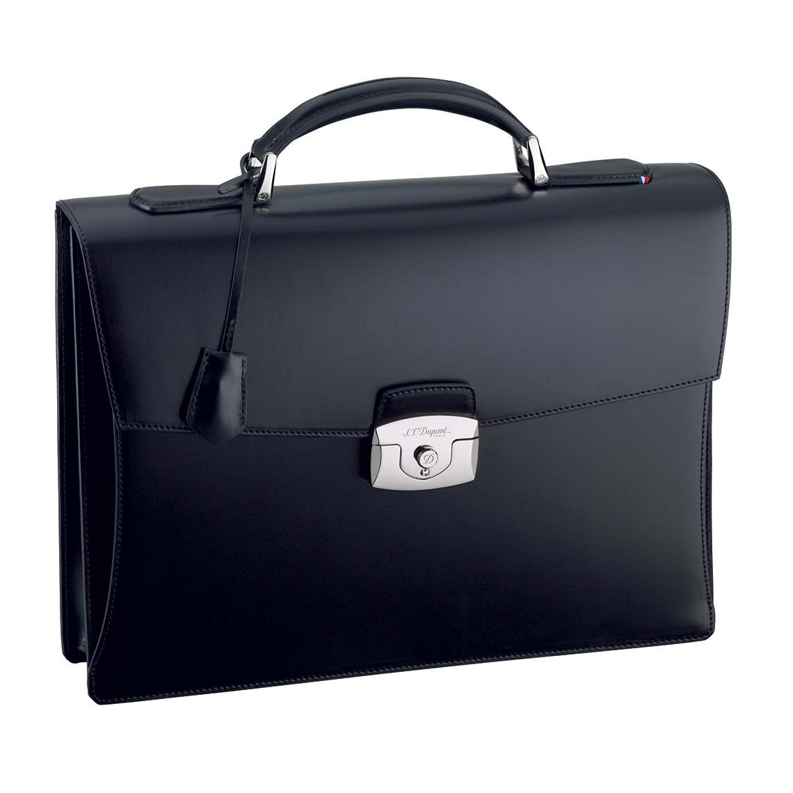 LINE D LEATHER ONE GUSSET BRIEFCASE